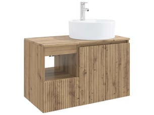 Ensemble de mobilier de salle de bain 2 pc chêne artisanal cf64067