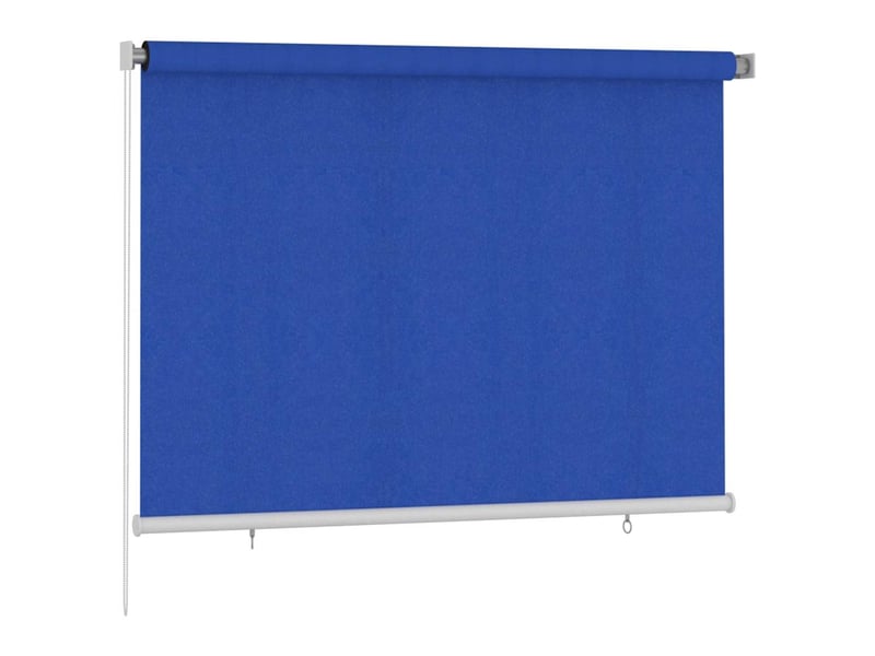 Store enrouleur, store roulant d'extérieur 205 (l) x 140 (h) cm bleu hdpe cf47375 - Conforama A