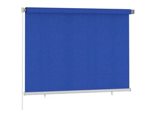 Store enrouleur, store roulant d'extérieur 205 (l) x 140 (h) cm bleu hdpe cf47375