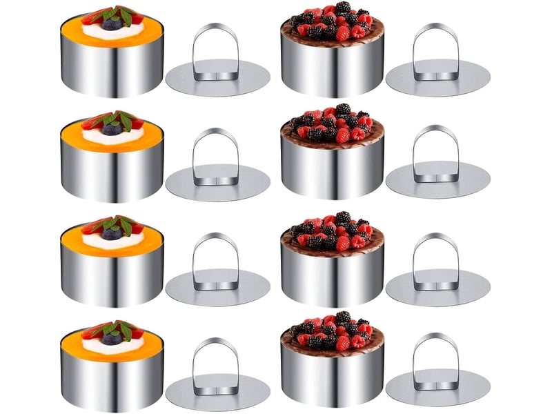  Cercle patisserie, 8 pièces cercle a patisserie, emporte piece rond, acier inoxydable cercles et cadres à pâtisserie convient pour faire des gâteaux Cake tin - Conforama A
