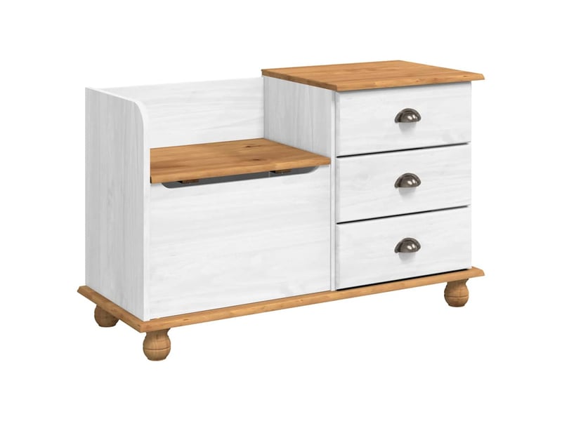  Banc chambre, banc de rangement avec tiroir askim blanc 100x39x62 cm  - Conforama A