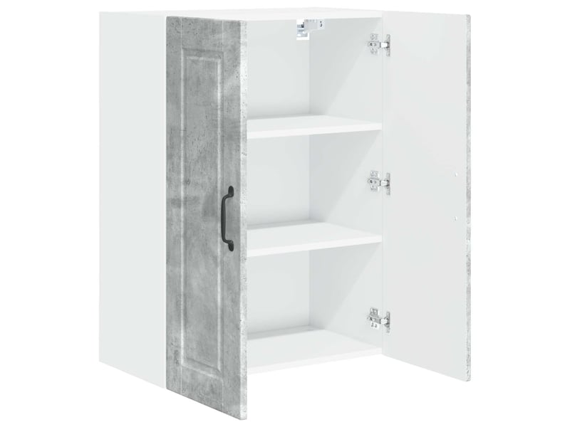  Meuble mural de cuisine, armoire de cuisine gris béton 60x31x80cm bois d'ingénierie  - Conforama E