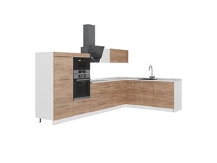 Vicco cuisine en angle, chêne de force doré, 347 x 207 cm sans pt