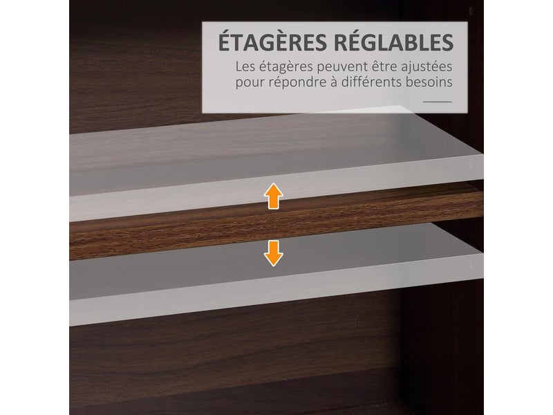  Meuble de rangement cd et dvd 36 compartiments en mdf 102 x 23,5 x 195 cm  - Conforama E