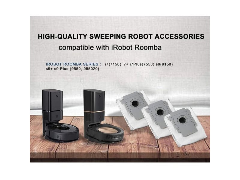  Pack de 12 pièces de rechange pour sacs anti-poussière compatibles avec irobot roomba i3+(3550),i4+ (4552), i6+(6550), i7(7150)  - Conforama C