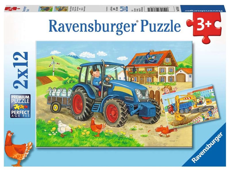  Puzzle 2x12 p - chantier et ferme 07616 - Conforama A