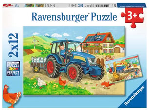 Puzzle 2x12 p - chantier et ferme