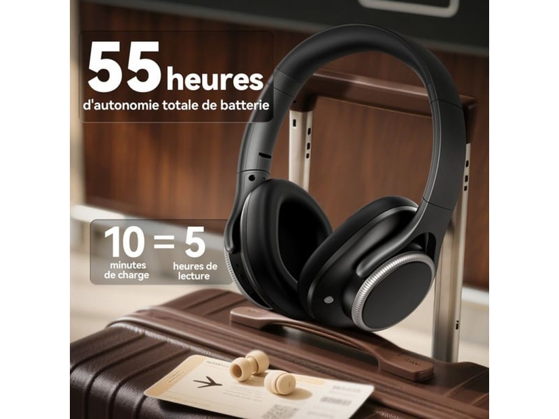  Casque bluetooth pliable sur-oreille anc hybride b15 55h batterie 40 mm enc ipx5 noir 176665_AAAHO48365_6_DROPFR - Conforama D