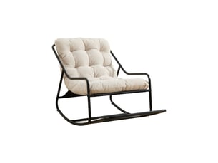 Fauteuil fixe <strong>MAISENTIEL</strong> <strong></strong> Velours côtelé blanc vendu A l'unité