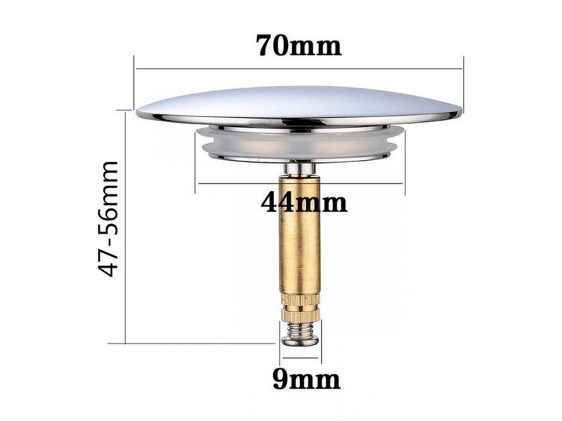 Bouchon de baignoire, ø 70 mm, avec double joint, réglable en hauteur, bouchon de baignoire universel, clapet de lavabo, 200 pièces - Conforama B