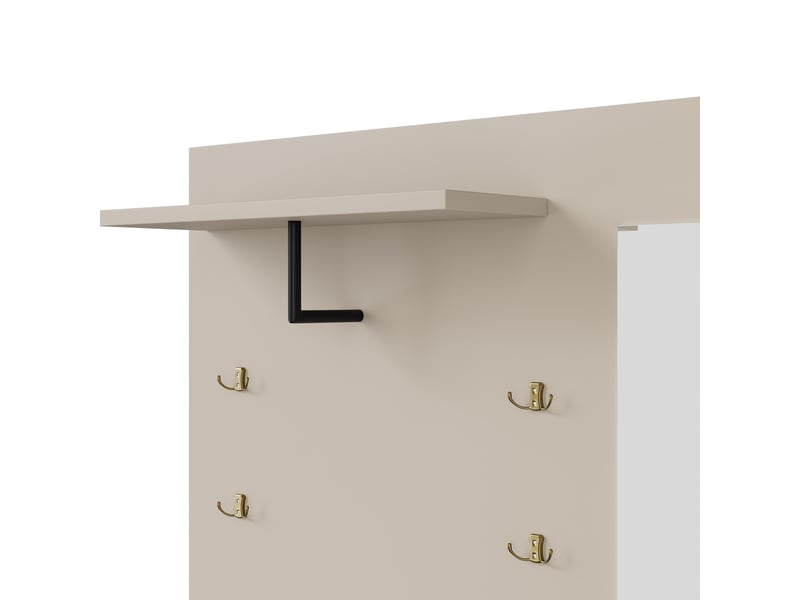  Vestiaire d'entrée avec miroir banc et tiroirs en mdf 110 x 37 x 185,5 cm GL4145M - Conforama E