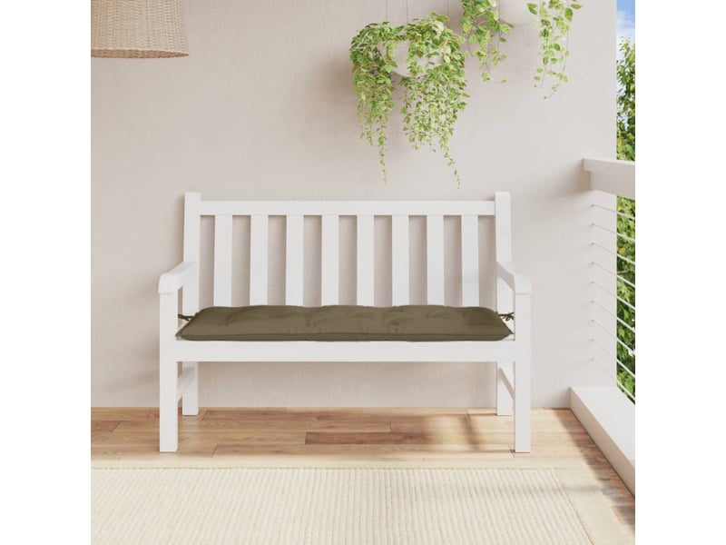  Coussin de banc de jardin, coussin d'assise taupe mélangé 120x50x7 cm tissu cf52838  - Conforama C