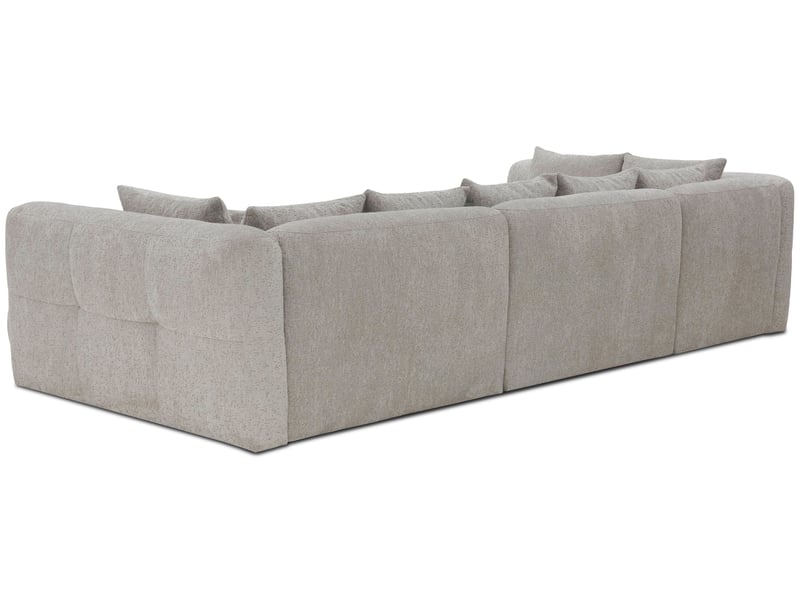  Canapé d'angle beige fixe 5 places  - Conforama D