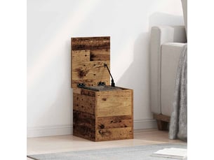 Boîte de rangement, coffre de rangement bois ancien 30x35x35 cm