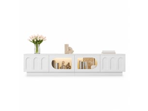 Meuble tv coloris blanc 200 cm STILVORA