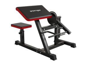 Banc de curl biceps triceps 105x95x80 cm 5 hauteurs de siège polyuréthane (pu) noir