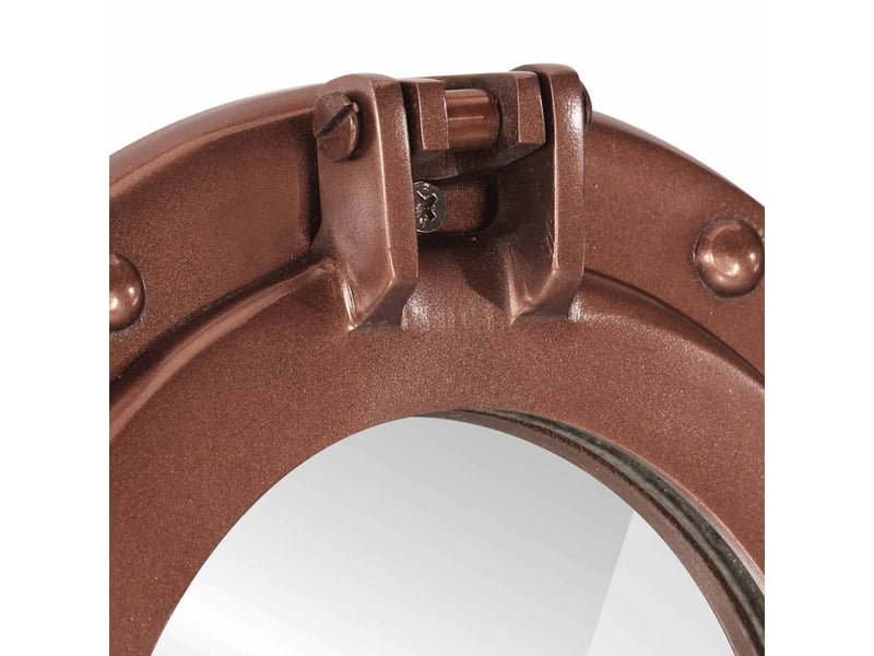  Miroir en forme de hublot mural ø30 cm aluminium et verre cf62791  - Conforama E