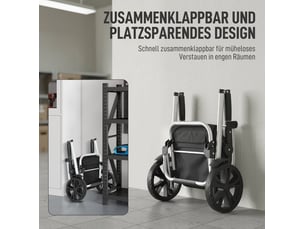 Chariot de courses pliable 3-en-1 noir 40 l avec compartiment isotherme, charge jusqu'à 25 kg au quotidien