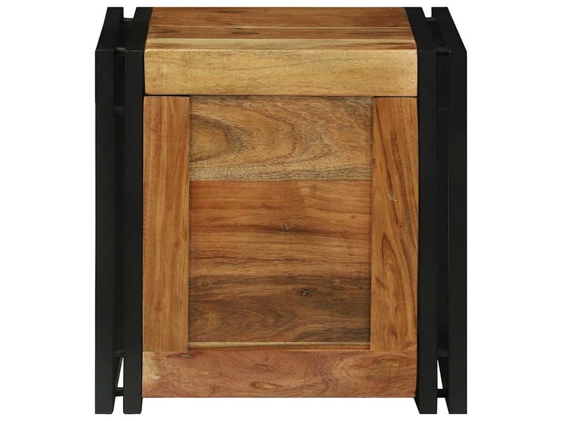  Boîte de rangement, coffre de rangement marron et noir 40x40x40 cm shl90960  - Conforama E