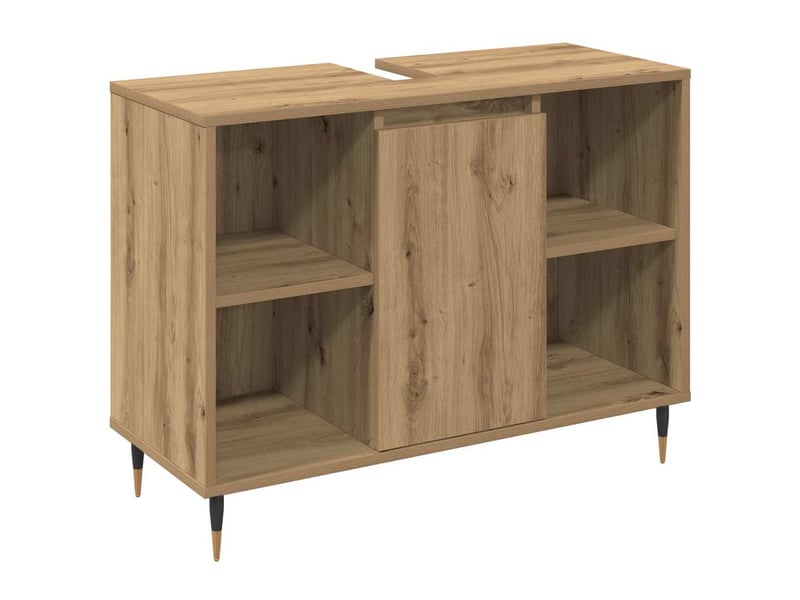 Ensemble de mobilier de salle de bain 3 pc chêne artisanal cf64289 - Conforama D