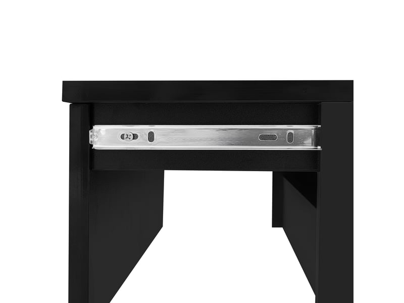  Table basse 100x50x45 cm relevable avec led, noir  - Conforama E