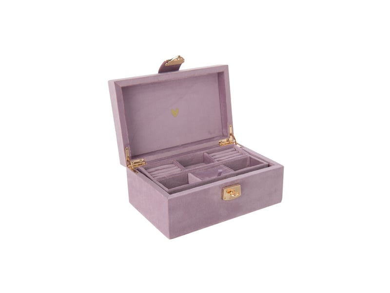 Boîte à bijoux à compartiments oto 21cm lilas  - Conforama B