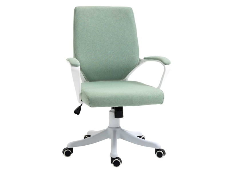  Chaise de bureau ergonomique réglable avec bascule et roulettes 360° - lpospi - polyester vert 62 × 69 × 92-100 cm  - Conforama A