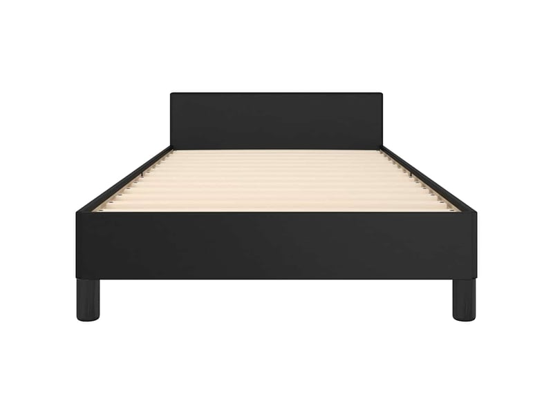  Lit simple- lit adulte -  cadre de lit avec tête de lit sans matelas noir 90x200 cm  - Conforama D
