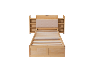 Lit avec rangement 90x200 cm    coloris naturel