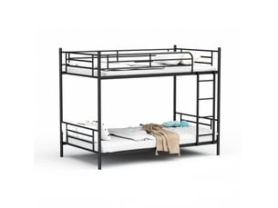 Lit superposé 90x190 cm <strong>HAUSS SPOLE</strong> <strong></strong> coloris noir