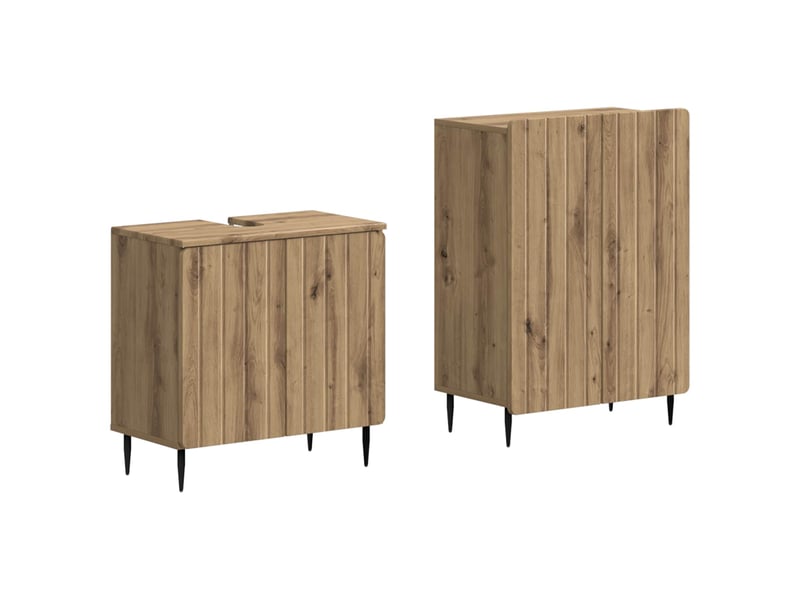 Ensemble de 2 meubles de salle de bain zwolle chêne artisanal cf63229  - Conforama A