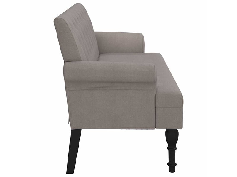  Banc salon, banc interieur avec dossier taupe 120x62x75,5 cm tissu  - Conforama D
