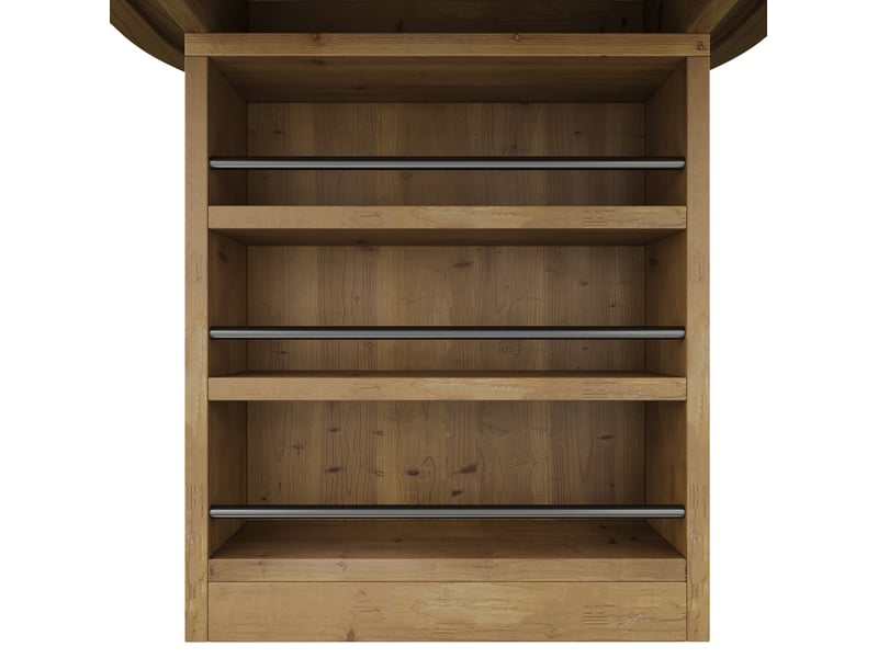  Table à manger extensible 200x90 cm avec rangement mdf chêne  - Conforama D