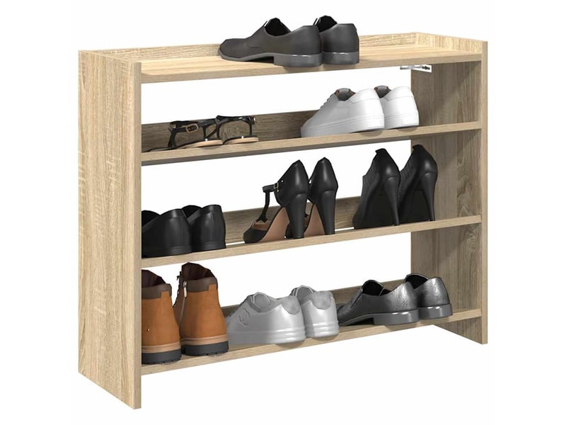  Meuble à chaussures, étagère à chaussures chêne sonoma 80x25x62 cm bois d'ingénierie  - Conforama B