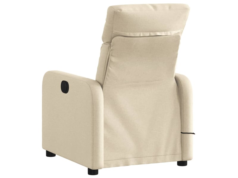  Fauteuil de relaxation tv fonction massage inclinable en tissu crème dec026895  - Conforama C