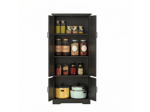 Buffet 4 porte(s) 0 tiroir(s) STILVORA - 60 cm coloris noir