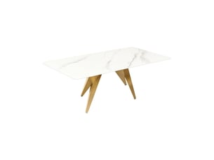 Table basse rectangulaire coloris blanc <strong>MEUBLORAMA</strong> <strong></strong> - 70 cmx130 cm