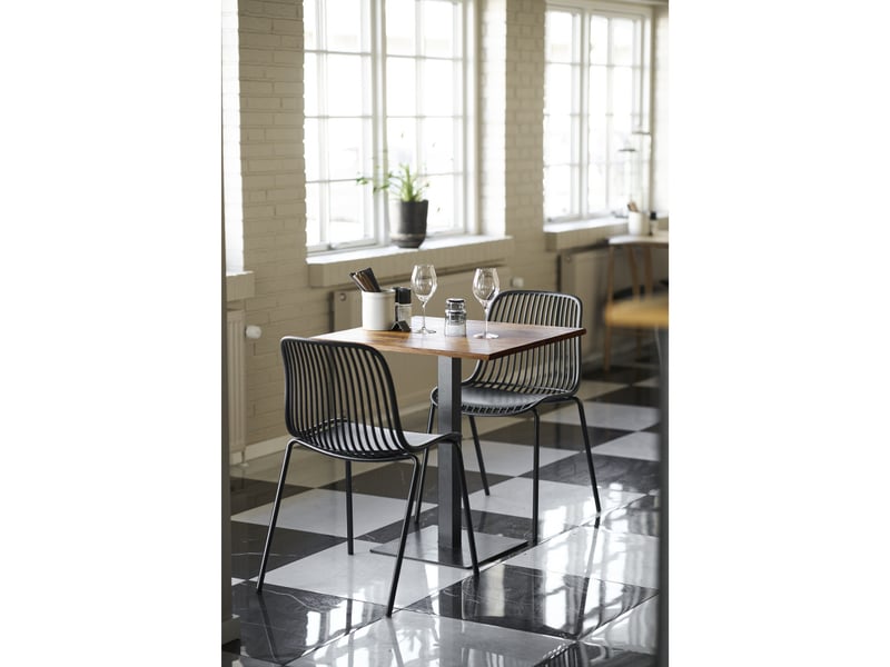 Lido-table de café en chêne massif fumé 70x70x cm  - Conforama B