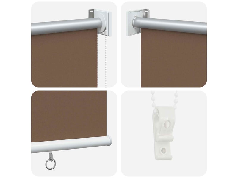  Store enrouleur, store roulant extérieur protection uv taupe polyester cf47530  - Conforama E