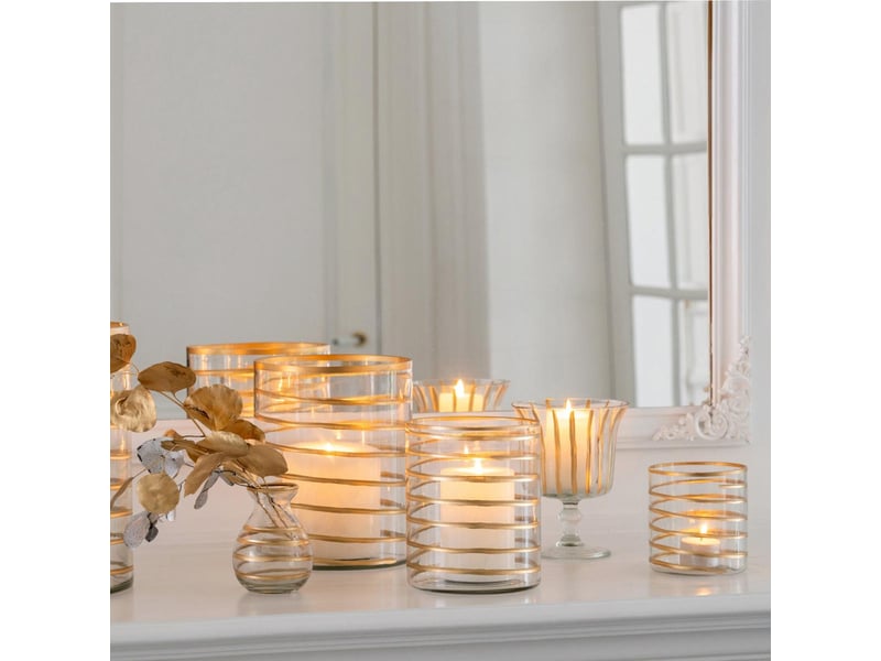  Photophore design en verre daria 20cm transparent  - Conforama E