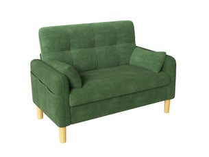 Canapé droit fixe <strong>MODENUIT </strong> <strong></strong> 2 places Polyester vert