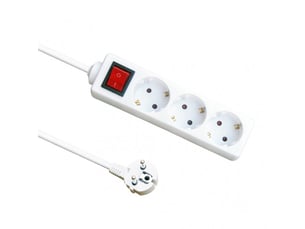 Multiprise fabrilamp alargadera 3 prises avec interrupteur câble 3 m 3500 w blanc