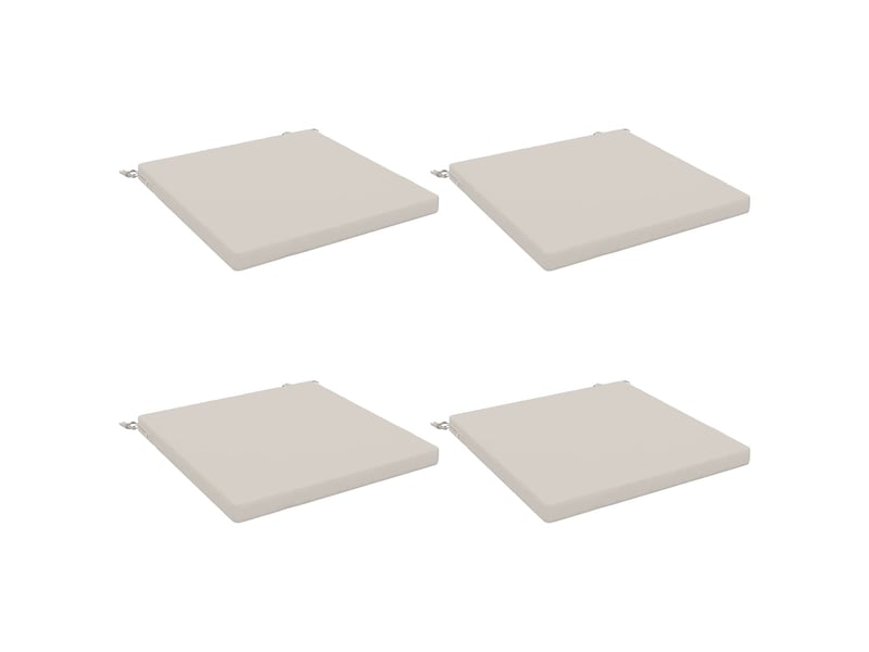 Lot de 4 coussins de siège, coussins d'assise soest 100 % polyester blanc cf60320 - Conforama A