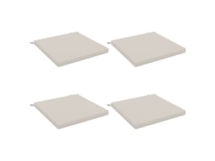 Lot de 4 coussins de siège, coussins d'assise soest 100 % polyester blanc cf60320