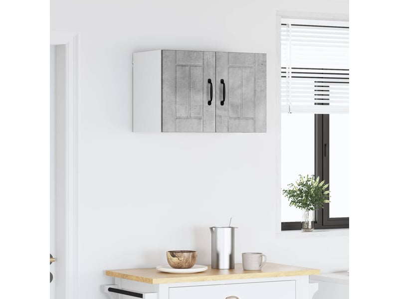 Meuble mural de cuisine, armoire de cuisine gris béton 60x31x40cm bois d'ingénierie - Conforama D