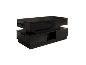 Table basse rectangulaire coloris noir OSUPNESSEE  - 48 cmx90 cm