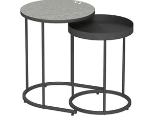Table basse rond(e) coloris gris MAISENTIEL  - 42 cmx36.5 cm