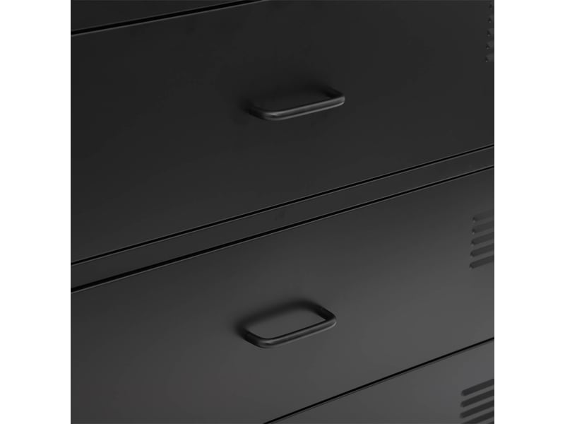  Commode industrielle acier 4 tiroirs noir - soho  - Conforama E