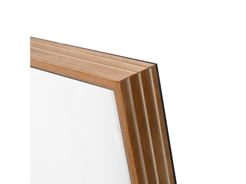  Miroir mural 125x45 cm fixation horizontale ou verticale bois naturel  - Conforama D