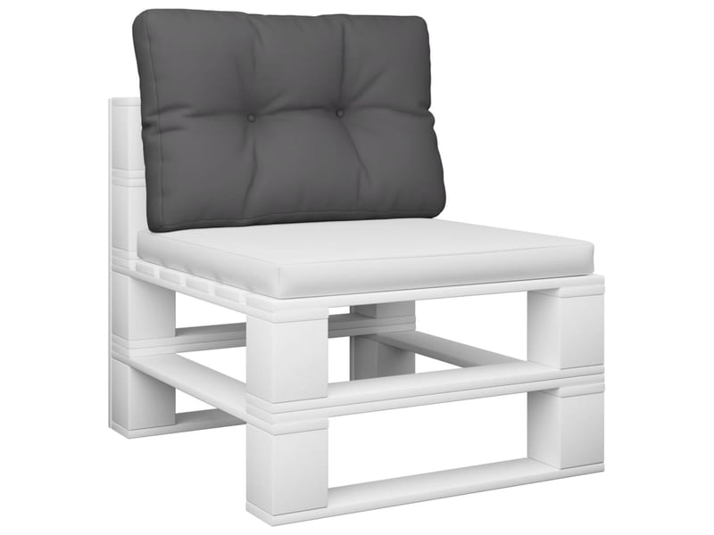  Coussin de palette, coussin de chaise, coussin de canapé anthracite 50x40x12 cm tissu cf55273  - Conforama C